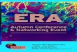 Autumn Conference & Networking Event · 2017. 10. 31. · Welcome to the ERA Autumn Conference & Networking Event 2018 Agenda 1.15pm Registration and Refreshments 2.00pm Welcome and