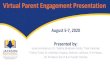 Virtual Parent Engagement Presentation · 2020. 8. 10. · Virtual Parent Engagement Presentation August 5-7, 2020 ... Jackson Public Schools has updated its enrollment and registration