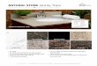 NATURAL STONE Vanity TopsAll vanity tops are made from natural stone 4” Or 8” pre-drilled faucet spread (straight only) Polished: front, left, right and top 4” back splash included
