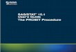 SAS/STAT 15.1 User’s Guide · 2018. 11. 20. · The DATA= option speciﬁes that PROC PROBIT analyze the SAS data set study. The LOG10 option replaces the ﬁrst continuous independent