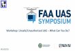 Workshop: Unsafe/Unauthorized UAS – What Can You Do?...Workshop: Unsafe/Unauthorized UAS – What Can You Do? Janet Riffe, FAA Charles Raley, FAA Lt. Eric Hamm, DSP Aviation South