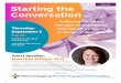 Starting the Conversation - CloudCME The... · 2019. 8. 16. · Starting the Conversation … Thursday, September 5 6 p.m. Oak Room, Pine Bluff Country Club 1100 West 46th Avenue
