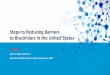 Steps to Reducing Barriers to Biosimilars in the United States · 2018. 9. 11. · Biosimilars are expensive to develop, the market is uncertain, and biosimilars’ price discounts