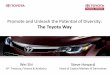 Promote and Unleash the Potential of Diversity: The Toyota Way...Warranty Loyalty ProgramsSell New Toyota Consultative Services Online Shopping Experience Advertising Event Marketing
