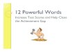 12 Powerful Words · 2016. 4. 1. · yCheck out these words and use them with students on a daily basis. Ask students to use the words in their written responses to homework. Have