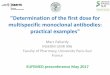 Determination of the first dose for multispecific monoclonal … · 2017. 9. 17. · "Determination of the first dose for multispecific monoclonal antibodies: practical examples"