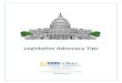 Legislative Advocacy Tips - NAMI Ohio...Legislative Advocacy Tips 1225 Dublin Road, Suite 125 Columbus, OH 43215 Toll Free: 800-686-2646 Fax: 614-224-5400 for Meeting with Elected