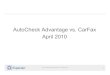 AutoCheck Advantage vs. CarFax April 2010 VS Carfax.pdf · 2010. 7. 12. · we buy and sell. It's really a win-win." Ed Tonkin VP of Ron Tonkin Family of Dealerships ... CARFAX helps
