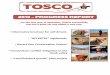 2012 PROGRESS REPORT - WordPress.com · 2 000 brochures sponsored • Distributed to 2 car rental companies members of TOSCO: Asco Car Hire Africa 4x4 rentals • Included in the