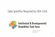 Data Specifics Required by HEA 1102Day Services include Community and Facility Habilitation, Pre-Vocational and Extended Services Therapies include Music and Recreational Therapy $0