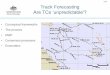 1/34 Track Forecasting Are TCs ‘unpredictable'?€¦ · From NHC in 2011 WMO ppt. 4/34 Velden & Leslie (1993) Depth of the steering flow. 5/34 Moving TC Windfield Conceptual Model