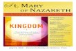 S t. Mary of Nazareth...2 l St. Mary of Nazareth • Des Moines, IA Gospel Meditation God allows the wheat and the weeds to coexist. Dealing with weeds can seem like a losing battle