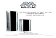 OPERATORS MANUAL FOR Mi-T-M CORONA DISCHARGE OZONE …€¦ · your new Mi-T-M Corona Discharge Ozone Generators. The contents of this manual are based on the latest product information