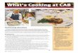 What's Cooking at CAB What's Cooking 02_13.pdf · “The chaos and excitement in the kitchen is very calming for me, believe it or not,” Brown says. “We work together. And it’s