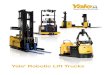Yale Robotic Lift Trucks · robotic lift truck choices. End rider Yale® MPE080-VG • Transport single or double pallets • Handle loads to marshalling/staging areas • Easily