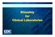 Bi f tBiosafety for Clinical LaboratoriesClinical Laboratories4529...Laboratory Employees Face Greater RisksFace Greater Risks Risk/100,000 Risk/100,000 Organism microbiologists general