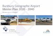 Bunbury Geographe Airport Master Plan 2020 - 2040 Airport Masterplan - Across Pla… · Recommendation 1: The Bunbury Airport be re-named Bunbury Geographe Airport. Recommendation