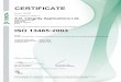 CERTIFICATE - Integrity Applications · CERTIFICATE Number: 3900698 The management system of: A.D.IntegrityApplicationsLtd. 19 Ha'Yahalomim St. POB 12163 Ashdod 7761117 Israel including