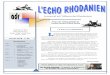 Le journal de l Alliance des Rhodaniens · L’Echo Rhodanien n°49 page 2 Janvier 2016 Rappelons que le « plan Rhône », désormais élargi à la Saône, constitue un projet global