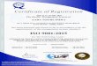 Certificate of Registration TOURS INDIA ISO... · C-338, 2nd Floor, Sector-10, Noida-201301, G.B. Nagar, (U.P.) This Certificate is intellectual Property of BMG and can be maintained