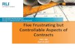 Five Frustrating but Controllable Aspects of Contracts · reported to CES Records for AIA members. Certificates of Completion for non-AIA members are available on request. This program