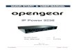 IP POWER 9258 - Opengear...2011/11/16  · Power on your PC and the power adapter of IP Power Software installation Once you’ve connected the power supply and network cable to the