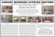  · SUNDAY MORNING ESTATES AUCTION Ingraham & Co., 44 Lake Street, Coventry, CT 06238 860-742-1993 860-874-5345 Sunday, March 6th Early Bird Auction Starts at 10:30am