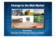 Change to the Malt MarketChange to the Malt Market · United Malt Holdings Supertime Russky Solod Cofco Existing Planned Malteurop (incl. ADM) Soufflet Cargill Inc. United Malt Holdings