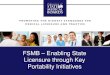 FSMB Enabling State Licensure through Key Portability ... · • 1996 – Technology supports alternative licensure model to reduce burden of multi-state licensure process • 2002