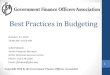 Best Practices in Budgeting - Virginia Government Finance ... Fall Conference...the budget process, developing a budget, evaluating how the budget process worked, and adjusting accordingly