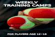 WEEKLY TRAINING CAMPS - ICLUB Camps brochure.pdf · 2019. 12. 9. · WEEKLY CAMPS PRICES AND SERVICES INCLUDED Sept-March April August Tennis and Physical Program 1000€/week 1100€/week