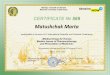 CERTIFICATECERTIFICATE № 569 Matushchak Marta participated in the work of IV International Scientific and Practical Conference «Medical Drugs for Human. Modern Issues of Pharmacotherapy