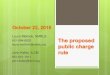 Laura Melnick, SMRLS The proposed · 22.10.2018  · The proposed public charge rule October 22, 2018 Laura Melnick, SMRLS 651-894-6932 laura.melnick@smrls.org John Keller, ILCM 651-641-1011