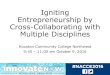 Igniting Entrepreneurship by Cross-Collaborating with ...€¦ · • 2014 HCC Transformation Planning Begins . Entrepreneurship at HCC 2015-2017 ... Colleen when HCC NW Leadership