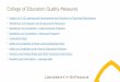 College of Education Quality Measures · 2020. 4. 23. · Student growth must comprise at least 30 perc entof the evaluation. Districts may also utilize any ... the COE reviewed reports