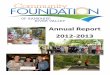 Annual Report 2012-2013€¦ · Trailways, River Roundtable) and Workforce Development (Enterprise U), par cularly preparing youth. The Founda on emphasizes making our area a be3er