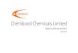 Chembond Chemicals Limitedchembondindia.com/pdf/corporate-presentation/CCL Presentation Q… · •Chembond Chemicals Limited is in its 45th year of operations •Consistent performer;