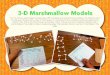 3-D Marshmallow Models - ic2a.weebly.com · 3-D Marshmallow Models For this activity, each student will need about 55 toothpicks and around 40 marshmallows, the miniature kind. Provide