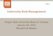 University Risk Management - Leadership · 1. What risks will prevent OSU from meeting objectives if not addressed? Analyze with key stakeholder involvement: • Strategic risks •