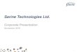 Sarine Technologies Ltd.sarine.listedcompany.com/newsroom/20191110_215851... · tabular non-intuitive report. Product launched 2015; paradigm is now in use with retailers in worldwide