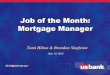 Job of the Month: Mortgage Manager · Mortgage Manager Job Summary Responsible for the administration and coordination of all mortgage loan servicing and operational functions. Establishes