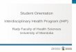 Student Orientation Interdisciplinary Health Program (IHP) · •Program Plans of each degree can be printed off the IHP website. •Talk and listen to an IHP Academic Advisor if
