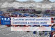 Container terminal automation Experiences & lessons learnt Automation: Experiences & Lessons learnt