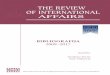 THE REVIEW IAOF INTERNATIONAL AFFAIRS · of International Affairs” koji tokom godina prerasta u naučni časopis zahvaljujući kvalitetu priloga koji se objavljuju u časopisu