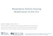 Respiratory Failure Causing Readmission to the ICU · 1. Respiratory failure is the single biggest reason for ICU readmission 2. If we want to examine ICU readmission as a marker