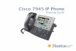 New Cisco 7945 IP Phone Training Guide - Hostos Community College · 2018. 3. 9. · the phone’s ringer, handset, headset or speakerphone. 6. Headset Button - Allows the use of