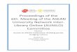 Proceedings of the 6th Meeting of the ASEAN University ... · 4/6/2015  · AGENDA FOR BUSINESS MEETING The 6th Meeting of the AUNILO Committee, 8th April 2010 (Thursday), 9.30 a.m