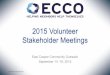 2015 Volunteer Stakeholder Meetingseccocharleston.org/wp-content/uploads/2015/09/... · 2015 Volunteer Stakeholder Meetings East Cooper Community Outreach September 14 -18, 2015 2014-2015