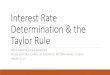 Interest Rate Determination & the Taylor Rule Rule_Berry_Marquez.pdf · Interest Rate Determination & the Taylor Rule JARED BERRY & JAIME MARQUEZ JOHNS HOPKINS SCHOOL OF ADVANCED