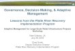Governance, Decision-Making, & Adaptive Managementmississippiriverdelta.org/files/2018/08/Smith-Platte-River-AM.pdfGovernance, Decision-Making, & Adaptive Management Lessons from the